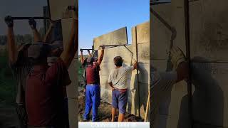 Fence panel installation construction process [upl. by Eibocaj]