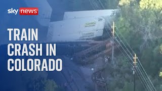 Aerials from Boulder Colorado after train crash [upl. by Leanard]