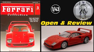 Ferrari Collection Magazine 3  143 Scale Ferrari F40 1987  Unboxed Review [upl. by Eimam]