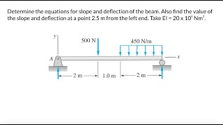 Deflection of Beams Example 1  Mechanics of Solids  Macaulay’s Method [upl. by Byers]