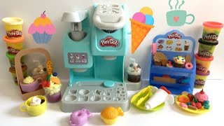 PlayDoh Ice Cream amp Dessert Play Set Lets Create Cupcakes Ice Creams Drinks and Learn Colours [upl. by Deerdre64]