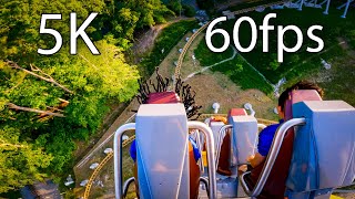 Pantheon back seat onride 5K POV 60fps Busch Gardens Williamsburg [upl. by Nogam299]