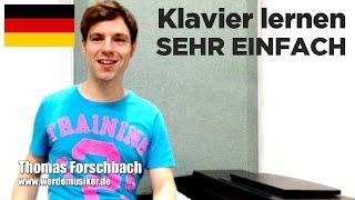 Klavier lernen quotFür Elisequot Teil 1 von 7  Klavierkurs Anfänger  sehr einfaches Piano Tutorial [upl. by Kirrad821]