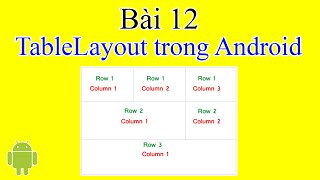 Bài 12 Tìm hiểu ViewGroup TableLayout trong Android  Android Beginner [upl. by Bresee593]