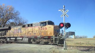 UP 5466 North NPAL Filmed At North Kasper Siding 10252024 [upl. by Eilak]