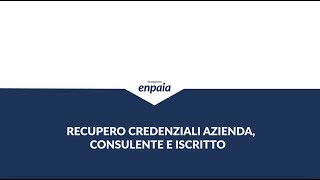 Recupero credenziali servizi online per AziendaConsulenteIscritto [upl. by Hansel]