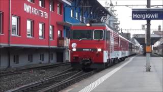 Die Zentralbahn in Hergiswil im März 2015 [upl. by Ennaear]