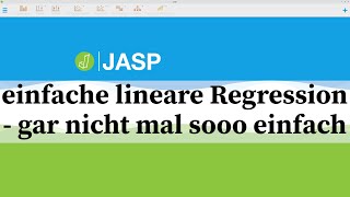 9 einfache lineare Regression Vorhersagen per statistischem Modell  mit JASP [upl. by Cul]