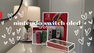 nintendo switch oled unboxing white  2023 [upl. by Swanhilda]