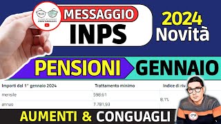 MESSAGGIO INPS 📑 PENSIONI GENNAIO 2024 ➜ RIVALUTAZIONE AUMENTI ma CONGUAGLIO IRPEF TAGLIA IL NETTO [upl. by Acirej]