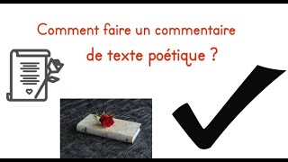 Comment faire un commentaire de texte poésie [upl. by Eidoc]