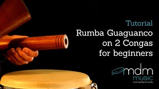 Rumba guaguanco 2 congas for beginners by Michael de Miranda [upl. by Akerue]