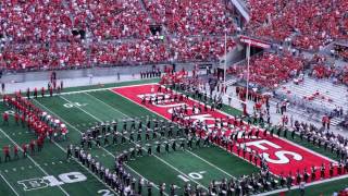 OSUMB 9 03 2016 Quad Script Ohio with Alumni Band OSU vs BGSU [upl. by Homer]