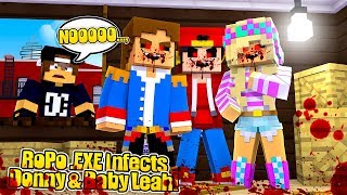 Minecraft EXE  ROPO EXE INVADES DONNY amp LEAHS CASTLE TO INFECT THEM [upl. by Ahsika]