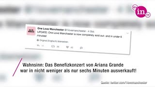 Benefizkonzert von Ariana Grande So schnell war es ausverkauft [upl. by Aicilak]