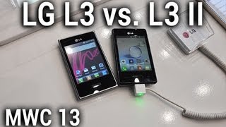 LG Optimus L3 vs L3 II comparaison au MWC 2013  par TestMobilefr [upl. by Triplett455]