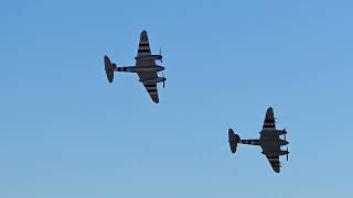 Pair of DeHaviland Mosquitos flying Central Coast Airshow 2024 [upl. by Randee]