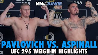 Tom Aspinall Heavier Than Sergei Pavlovich at Official WeighIn For Interim Title Fight  UFC 295 [upl. by Demp]