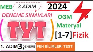 3 Adım Deneme Sınavları  TYT  1 Adım 3 Deneme  Fizik  Fen Bilimleri Testi  Çözümleri  2024 [upl. by Berghoff]