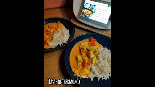 124 Kokosowe curry z kurczakiem i ryżem 🥥🐔🍚  Taste of thermomix 💚 [upl. by Hallsy177]