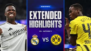 Real Madrid vs Borussia Dortmund Extended Highlights  UCL League Phase MD 3  CBS Sports Golazo [upl. by Fenella]