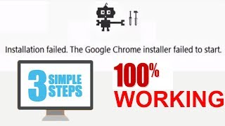 How to Fix “Google Chrome Installer Failed to Start” Error in Windows 1087 100 Working [upl. by Akla131]