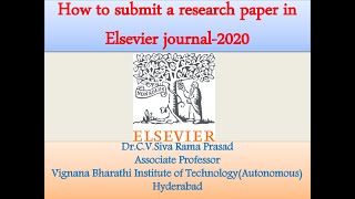 How to publish a research paper in Elsevier journal  2020 [upl. by Angeline]