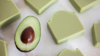 Homemade fresh avocado soap🥑 Smooth amp creamy natural recipe [upl. by Ayital]