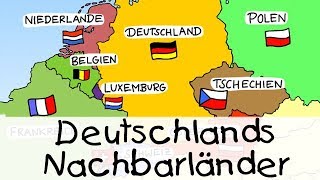 💡 Deutschlands Nachbarländer  Kinderlieder zum Lernen [upl. by Eudosia]