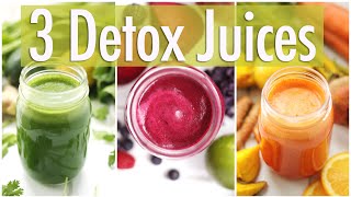 3 Detox Juice Recipes for Healthy Skin amp Digestion [upl. by Ardien99]