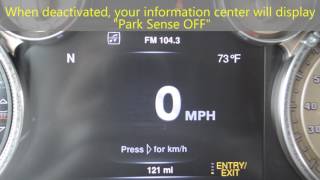 How to ActivateDeactivate Park Sense in your Ram 1500 [upl. by Verne]