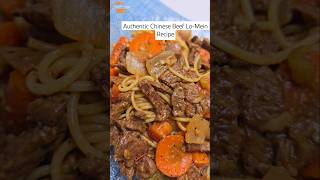 Authentic Chinese Beef LoMein Recipechinesefood lomein chowmein recipe food cooking [upl. by Inod423]