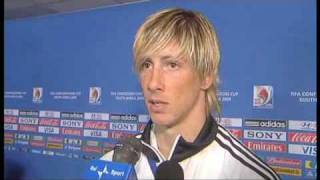 Fernando Torres Interview In English after South Africa game ConFeds Cup 2009 [upl. by Romelda]