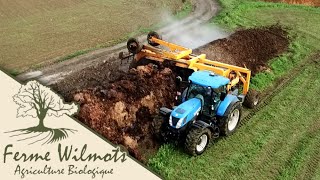 Compostage du fumier  New Holland T7  Menart [upl. by Cadmarr180]