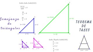 Semejanza de triángulos y Teorema de Tales [upl. by Rellim914]