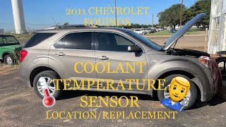 Coolant temperature sensor locationreplacement 2011 Chevrolet Equinox [upl. by Corney]