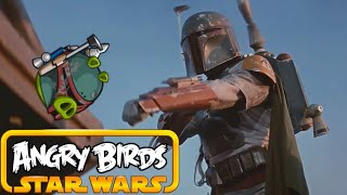 Boba Fett Fall Into The Sarlacc Pit But With Angry Birds Star Wars Scream [upl. by Adalia]