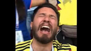 GOL DE YERRY MINA A INGLATERRA  ASI REACCIONARON LOS COLOMBIANOS [upl. by Aicenek504]