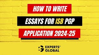 ISB Essay Topics for 2024  What Admission Team Looks For How to Approach Each Essay [upl. by Frodi]