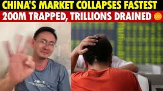 China’s Stock Market Fastest to Collapse Worldwide 200 Million Trapped Trillions Drained [upl. by Vassell]