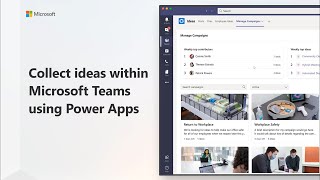 How to collect ideas within Microsoft Teams using Power Apps [upl. by Yanarp681]