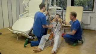 Guldmann Ceiling Lift Intensive care transfer with GH3 ceiling lift [upl. by Ayikaz]