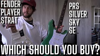 PRS Silver Sky SE vs Fender Player Strat  Which is Better [upl. by Kcirdlek148]