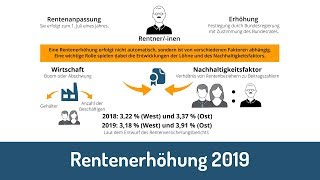 Rentenerhöhung 2019 Um wieviel steigt die Rente [upl. by Lodi83]