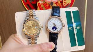 Hàng Mới Về  Đồng hồ Rolex Tia Vàng 126333 và Rolex Cellini Moonphase 50535 [upl. by Lupe]