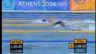 Mens 200M Swimming Freestyle 2004 Olympics [upl. by Revlys]