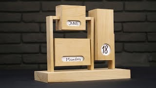 DIY Endless Calendar from Wood [upl. by Karlan627]