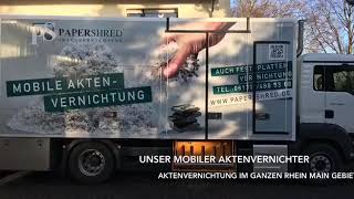 Aktenvernichtung vor Ort im Lkw [upl. by Aernda232]