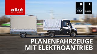 Planenfahrzeuge mit Elektroantrieb für Stadtlieferungen Logistik und vieles mehr Schau jetzt [upl. by Einahpehs]