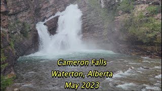 Waterton Alberta  Cameron Falls  May 2023 [upl. by Jacynth]